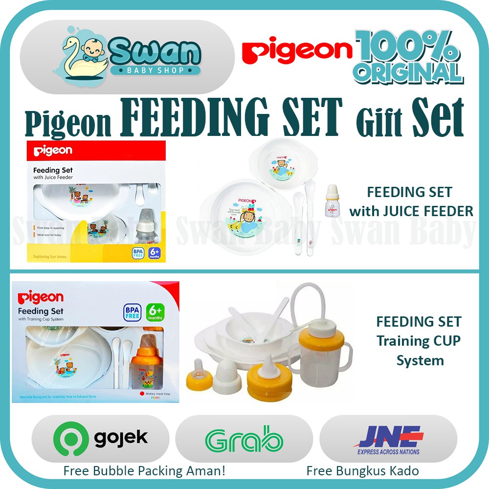 Pigeon Feeding Set / Alat Makan Anak / Gift Set / Training Cup / Juice Feeder