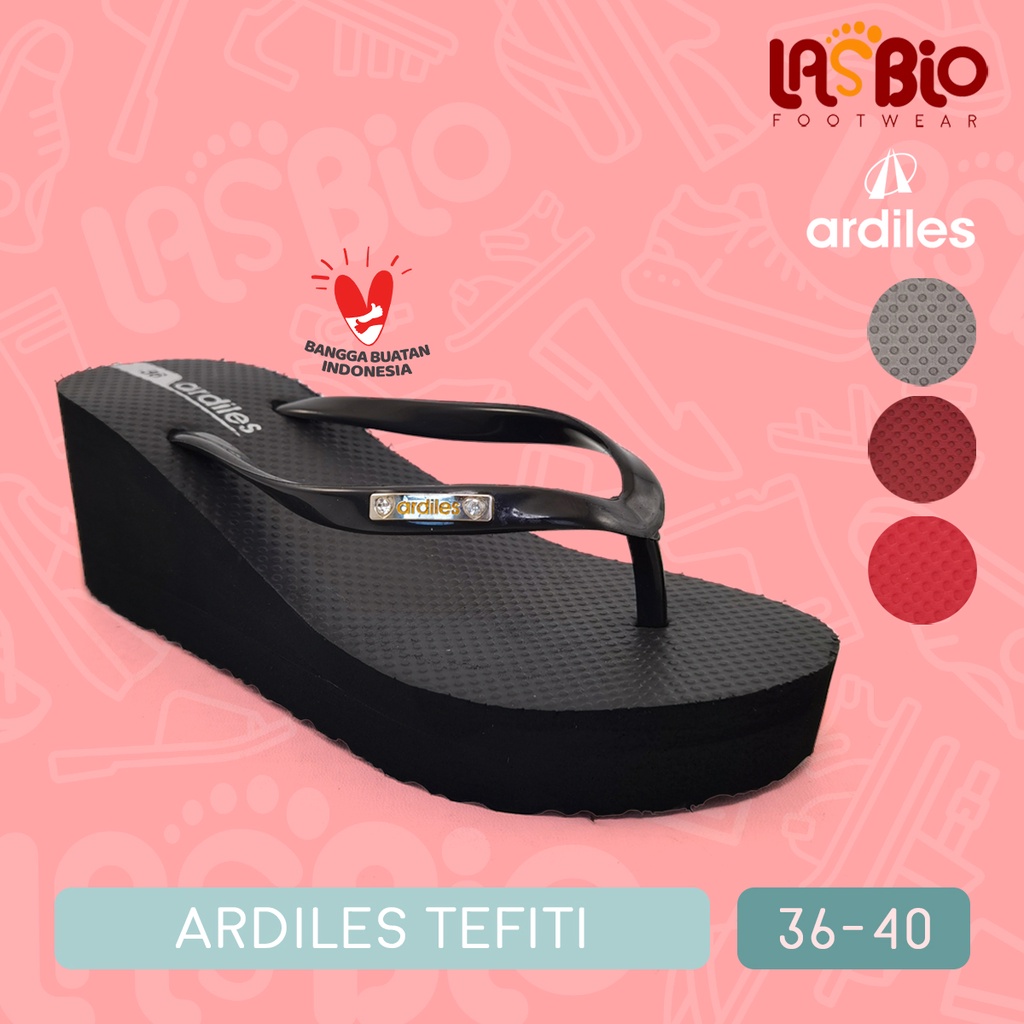 Ardiles Tefiti Sandal Jepit Wedges Kasual Wanita