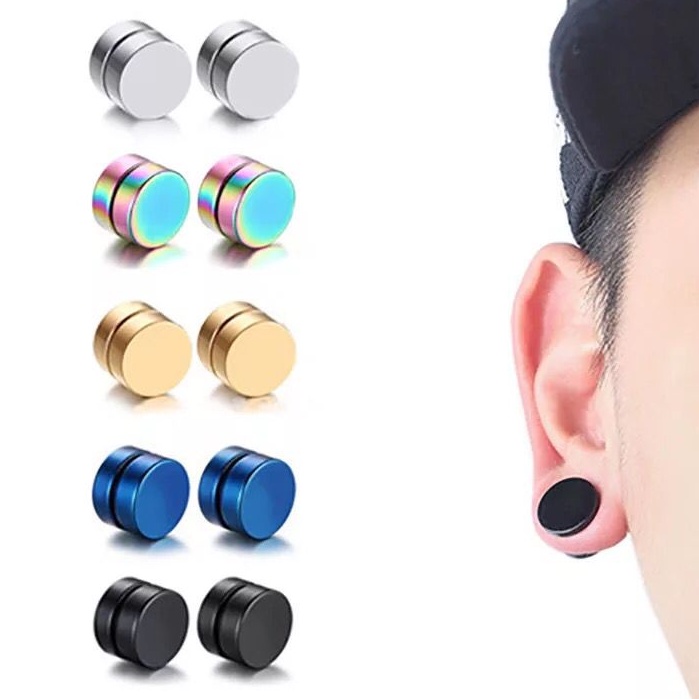 Anting Magnet Hitam / Anting Magnet / Anting Hitam / Anting Pria / Anting Magnet Pria / Anting Hitam