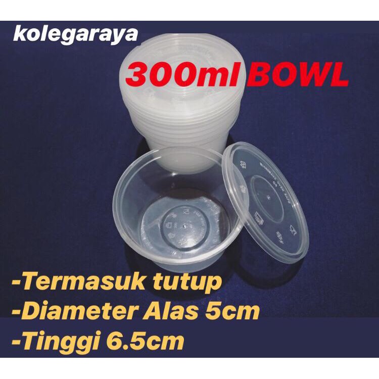 Thinwall Bowl Mangkuk OTB 300ML Wadah Makanan Plastik FoodGrade  Isi 25PCS