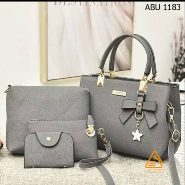 Tas Wanita Import Tas Batam Tas Handbag Flower Set 4in1