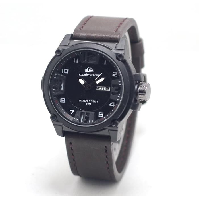 jam tangan QUIKSILVER PRIA BLACK KULIT