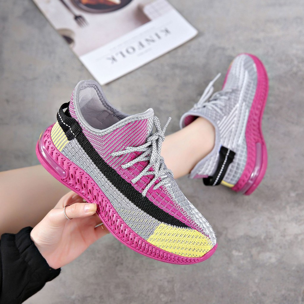 NEW ARRIVAL - Sepatu Sneakers Running Wanita Import - AMARANT