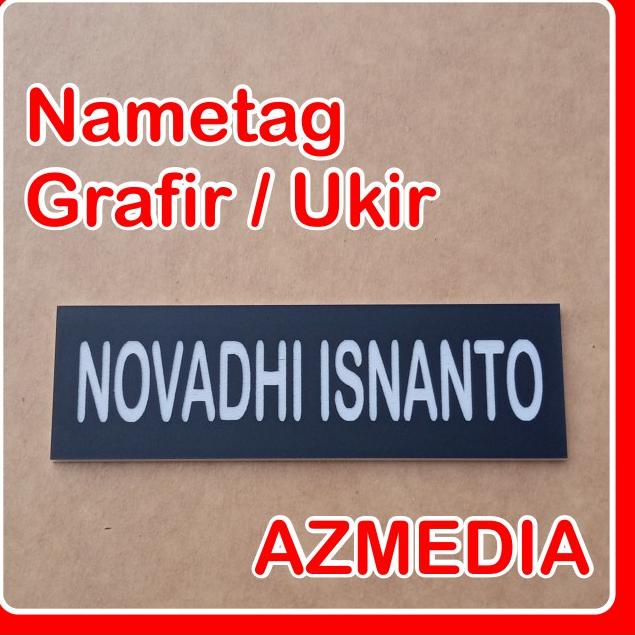 

(F8D6) Nametag Nama Dada Grafir Ukir //Di@sini@tempatnya
