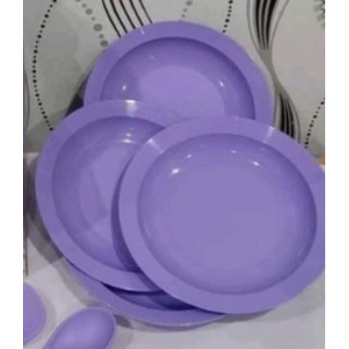 Large Deep Plate / Deep Plate Ungu / Piring Tupperware/ Piring Ungu / Crescendo Plate