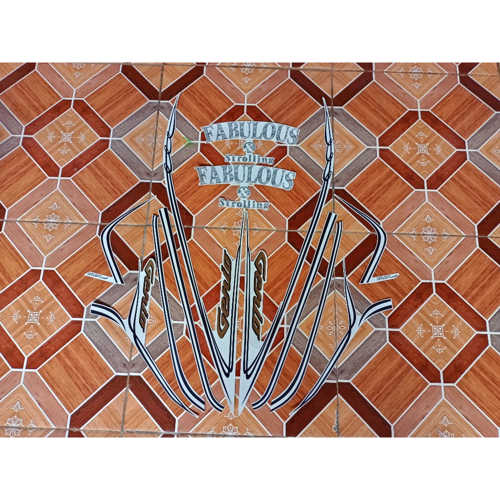 sticker motor honda genio fabulous 2019 putih