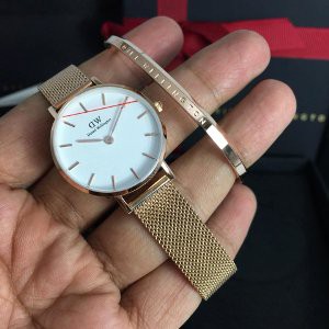 Jual Daniel Wellington Petite melrose white 28mm Original Plus Gelang DW Murah