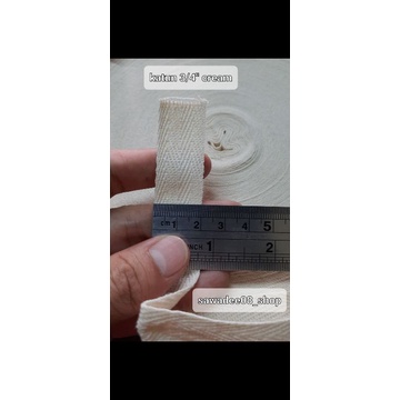 

Tali Katun 3/4" Cream isi 50Yards