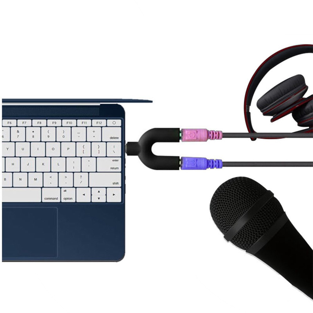 Konektor Splitter Jack 3.5mm Audio Microphone Dual Female Adapter Converter Mic