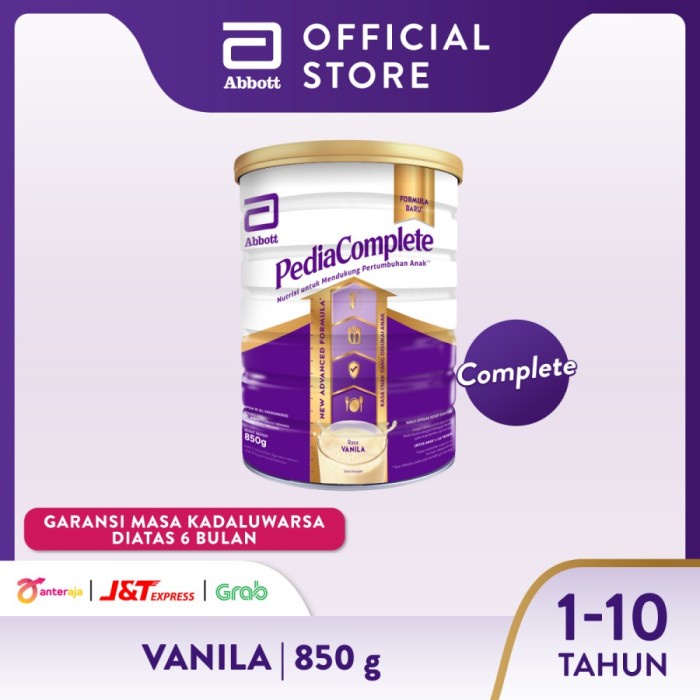 

Pediasure Complete Vanila 850 gr (1-10 tahun) Susu Pertumbuhan Anak