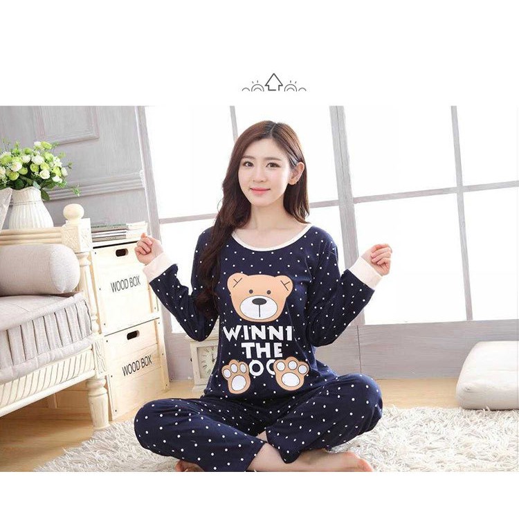 Piyama Cewek Baju Tidur Wanita Premium Import Lengan Panjang Part 2