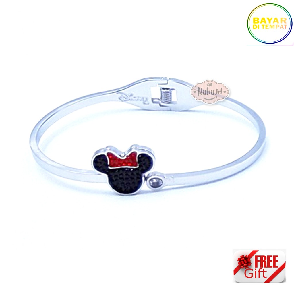 Raka Acc - Gelang Tangan Wanita Gelang Tangan Bangle Minnie Permata TITANIUM Perhiasan Wanita 299