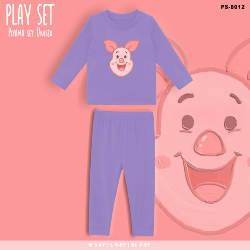 SETELAN PIYAMA ANAK PIGLET/PLAYSET KIDS PIGLET FACE