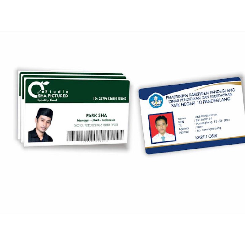 

Cetak Id Card bahan dari pvc atau plastik