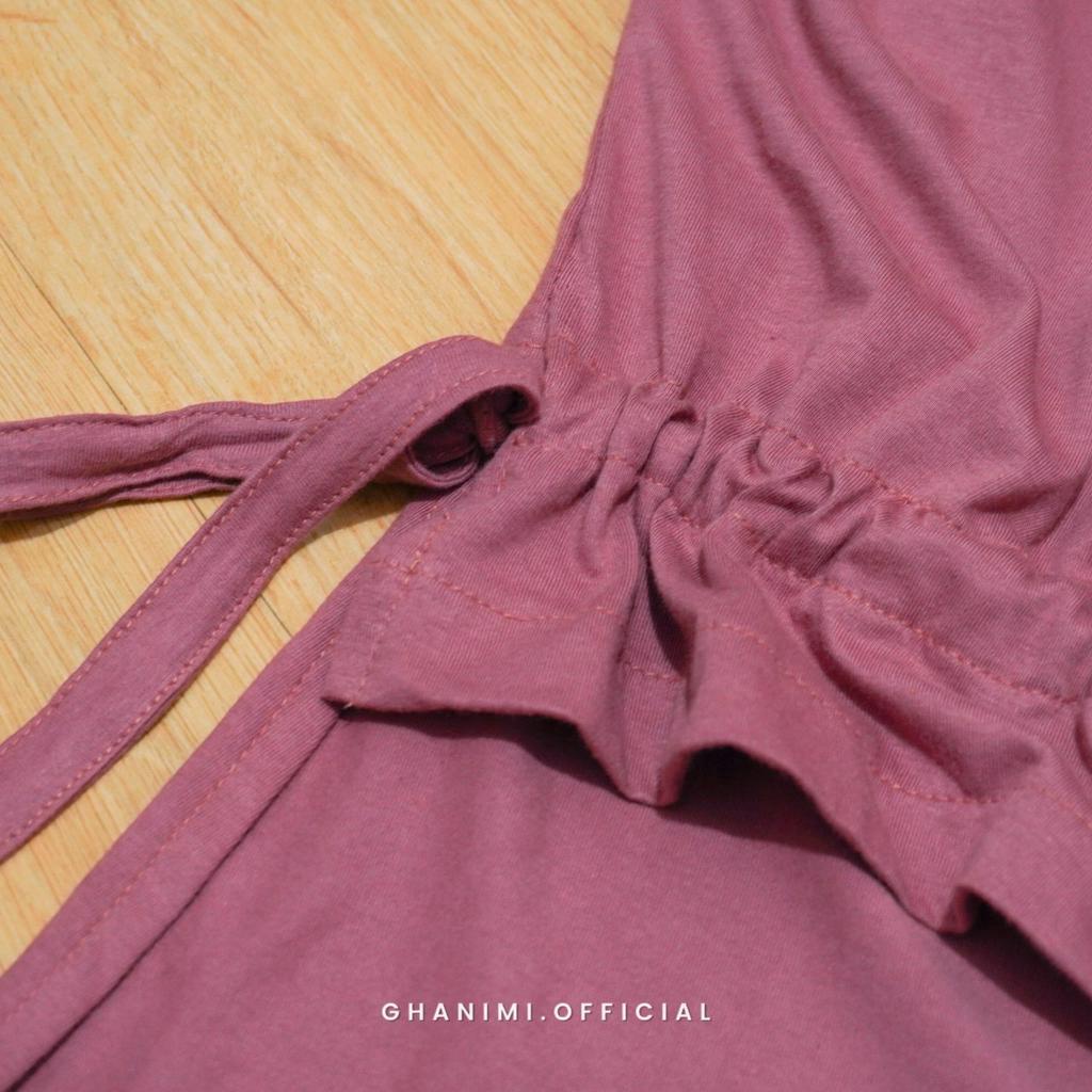 Ghanimi - Hazel Blouse / Blus Katun Polos / blus daily kerja / blus simpel polos / blus tali tangan panjang / atasan polos / atasan kaos polos / atasan cotton katun combed