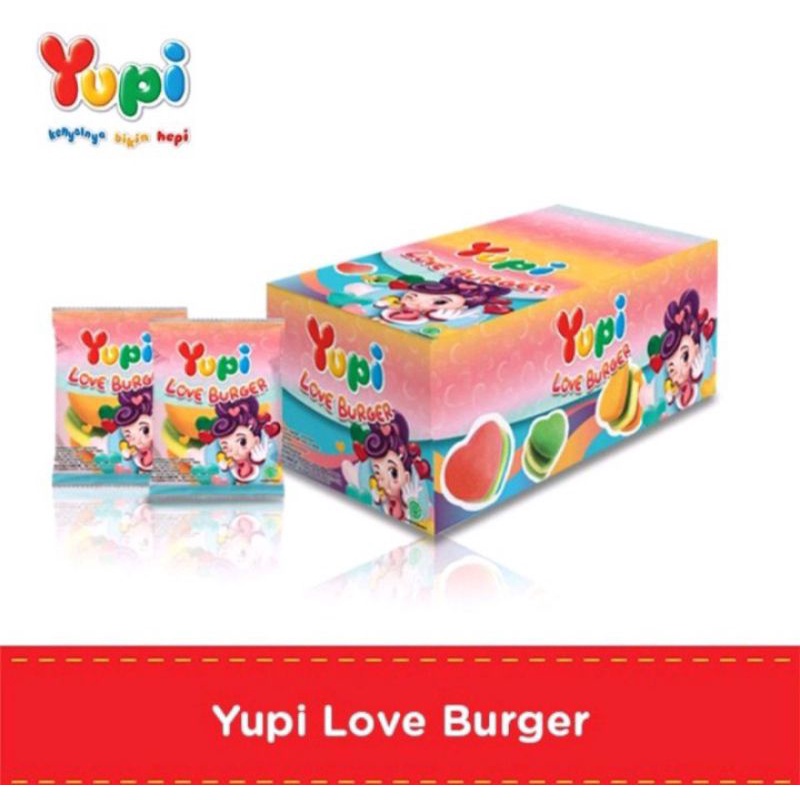 permen yupi love burger/ECER