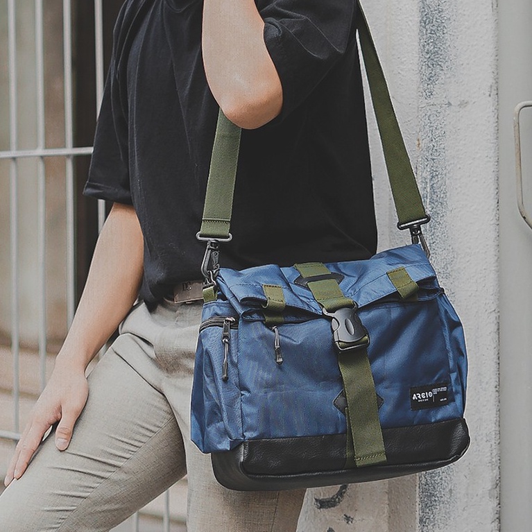 KANO NAVY - Tas Selempang Pria Multifungsi Tas Jinjing Tote Bag Sling Bag Import Original Arcio