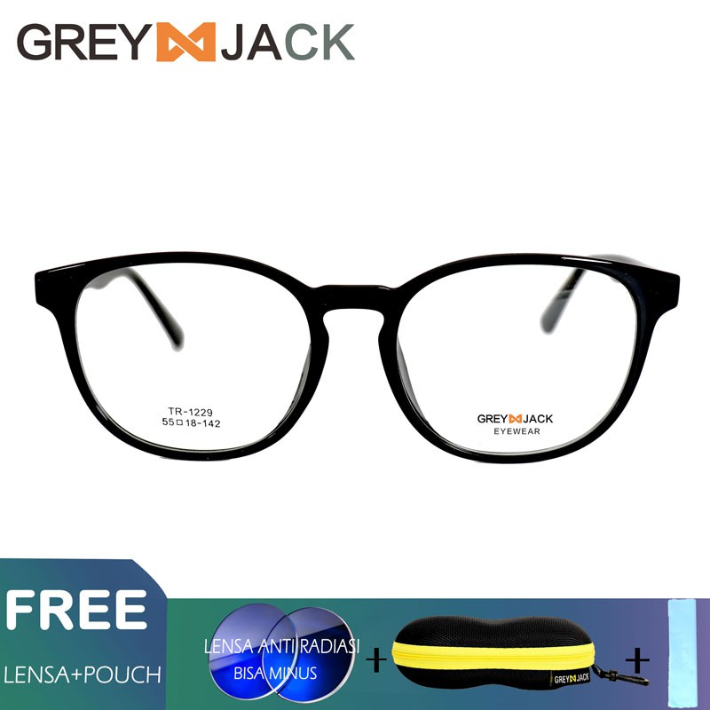 

Grey Jack Frame Kacamata Fashion TR90 Pria & Wanita 1229