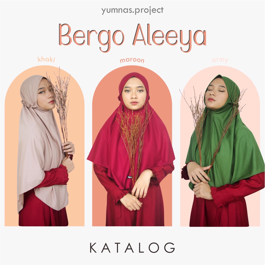 BERGO ALEEYA SERUT BY YUMNA.PROJECT | Hijab Instan Bergo Tali Dewasa Bergo Tali Kaos TC Tebal HIjab 