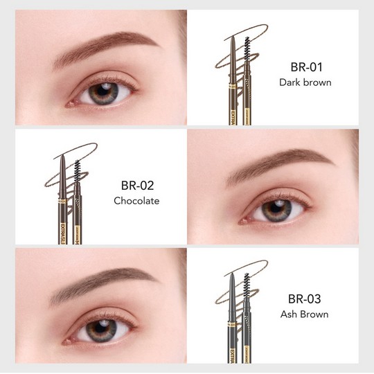 ⭐ BAGUS ⭐ YOU EXTRA SLIM BROW PENCIL | Chocolate Dark Brown Ash Brown