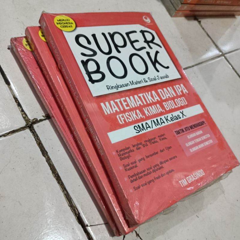 TOP BOOK MATEMATIKA IPA (FISIKA, KIMIA, BIOLOGI) SMA Kelas 10 11 12 - Original Murah-Super Book 10