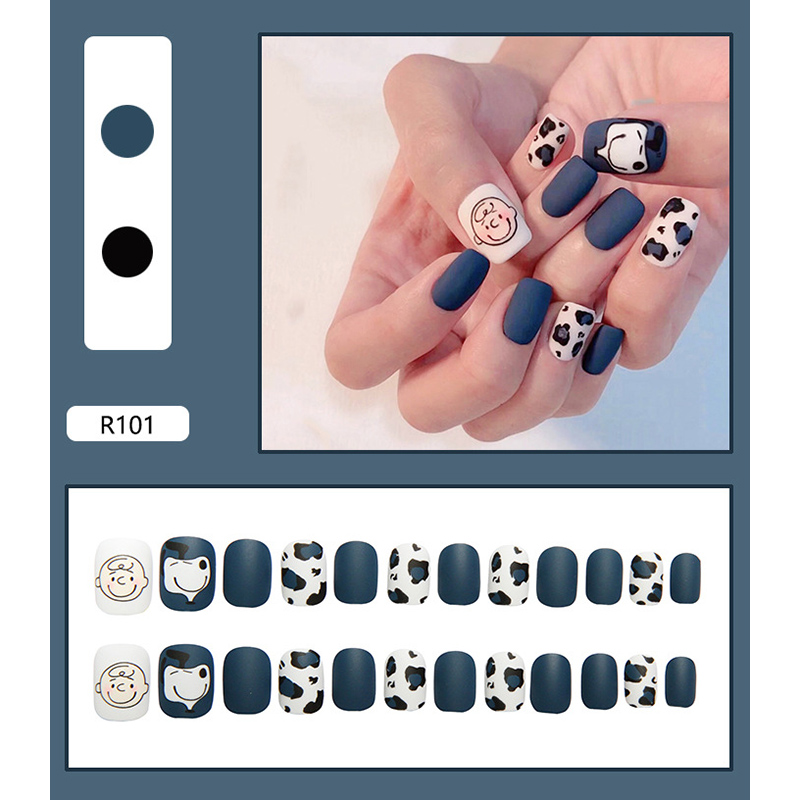 R101-r120 24pcs / Kotak Kuku Palsu Full Cover Untuk Nail Art