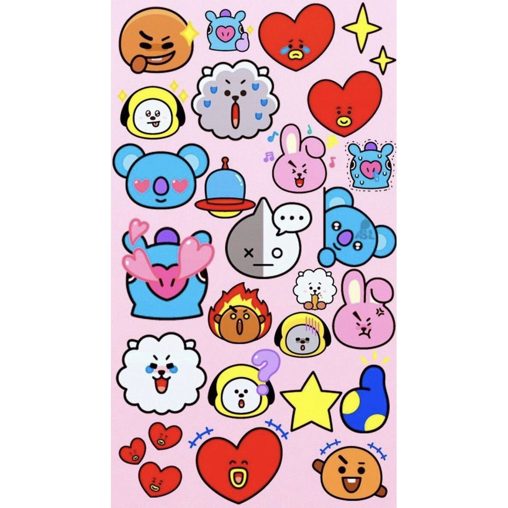 

STICKER LUCU BT21