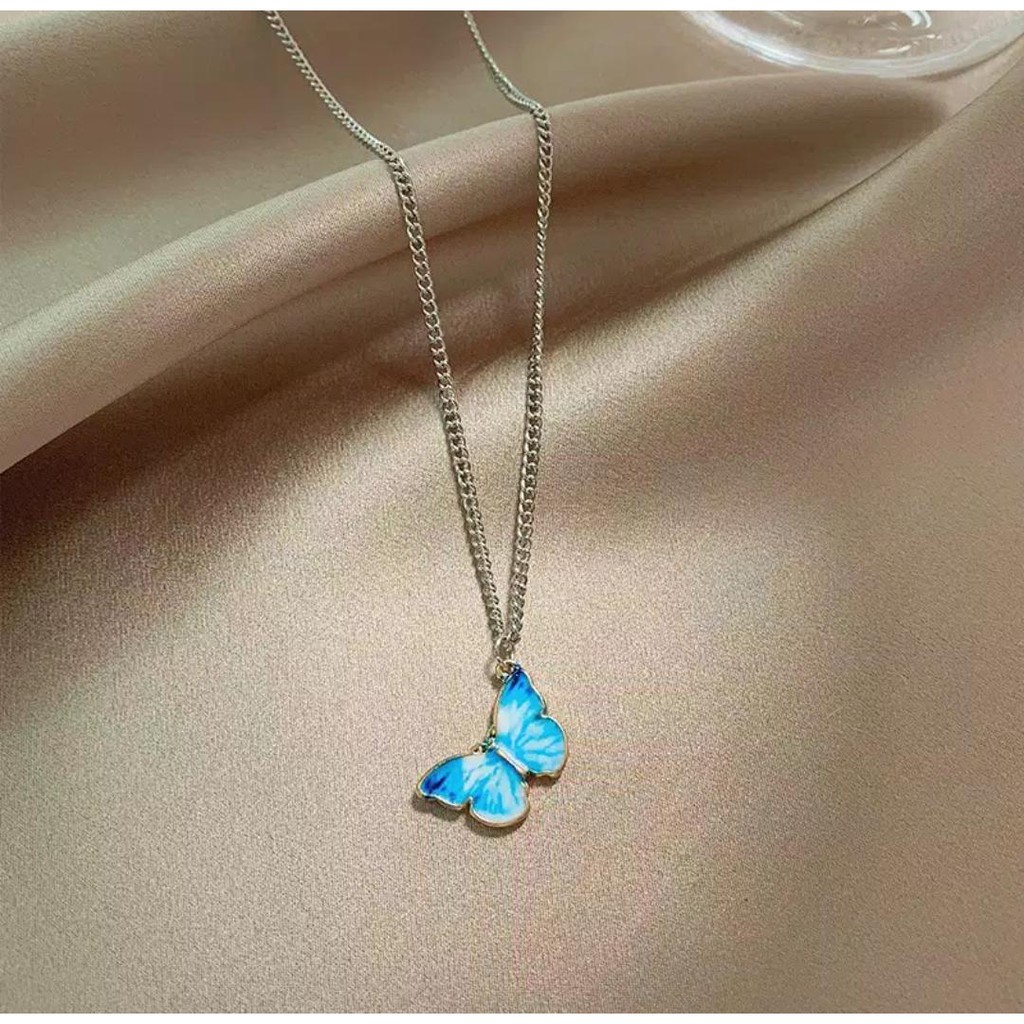 Butterfly Necklace - Aksesoris Kalung Motif Kupu - Kupu Elegan