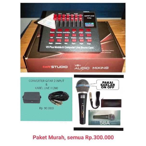 Paket murah Soundcard V8 plus