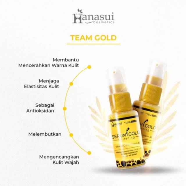 HANASUI Face Serum 20ml Gold - Vitamin C - Anti Acne - Collagen