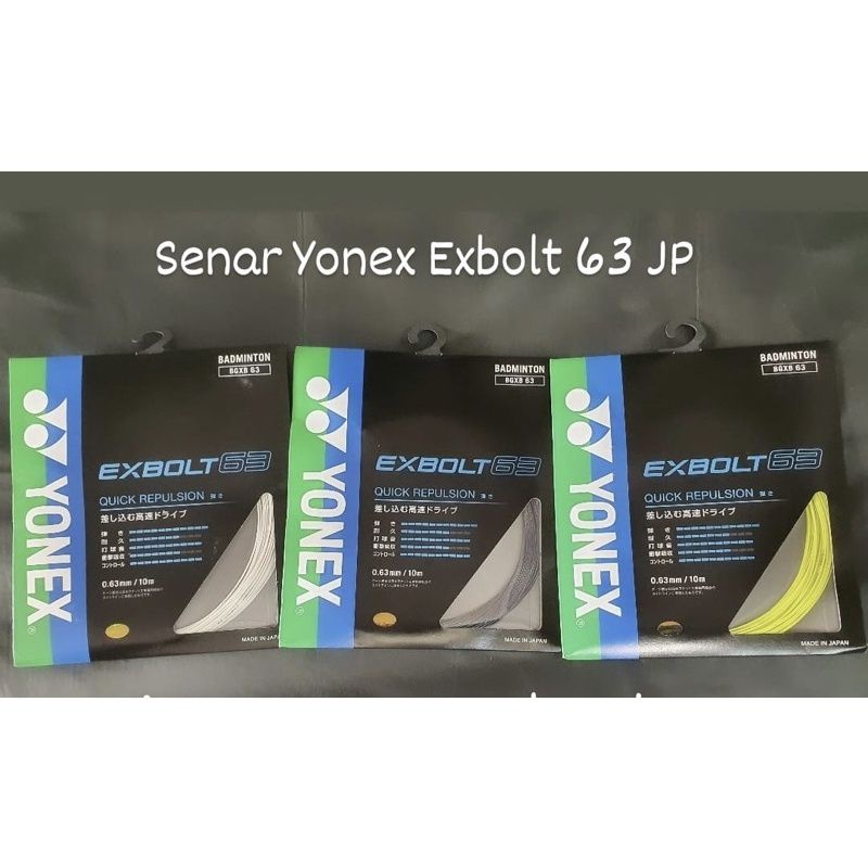 Senar Raket Badminton YONEX EXBOLT 63 JP / JAPAN 100% ORIGINAL