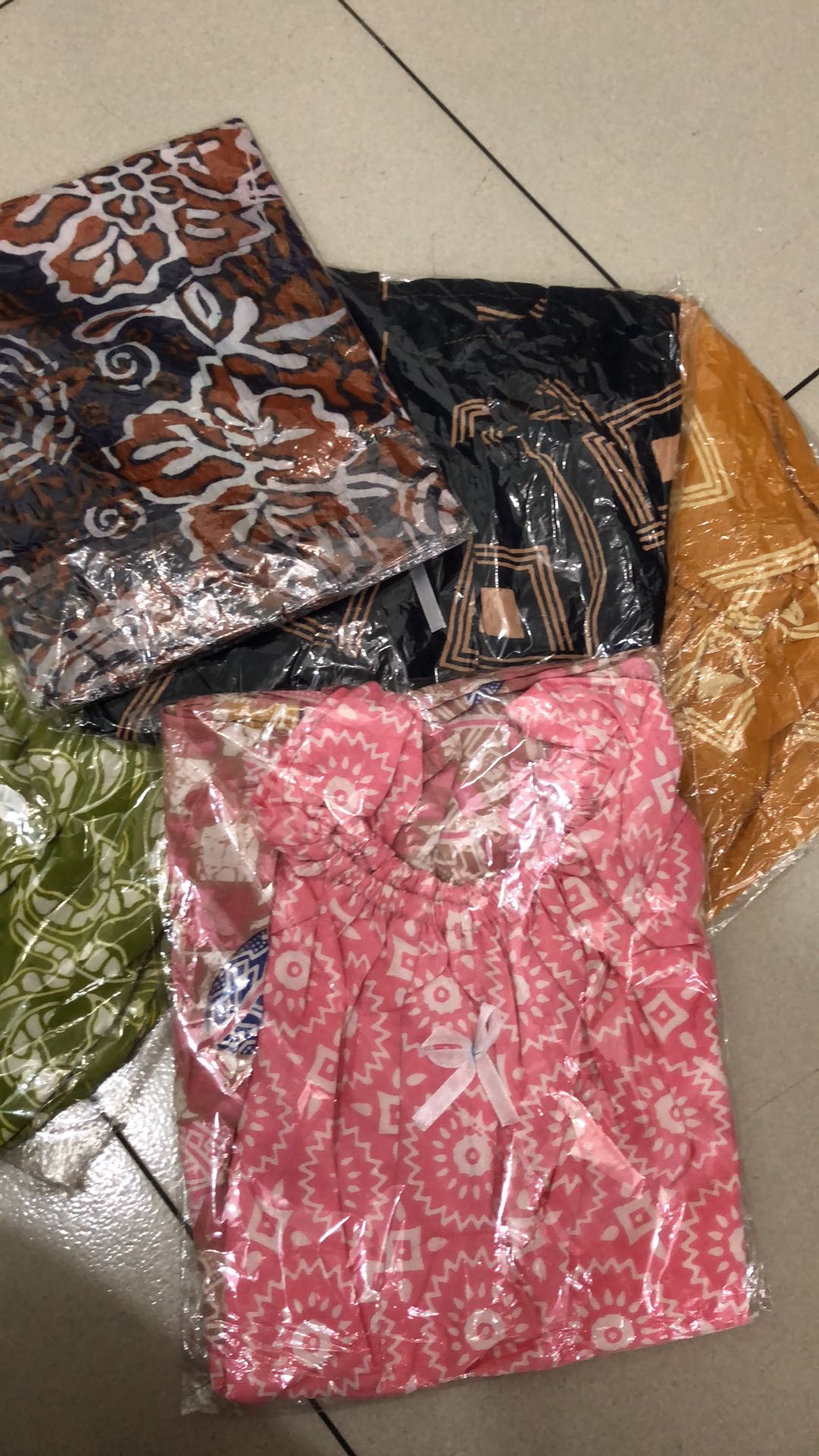 Baju Tidur Anak Batik - Tanpa Lengan - Ukuran Kecil / Motif Campur