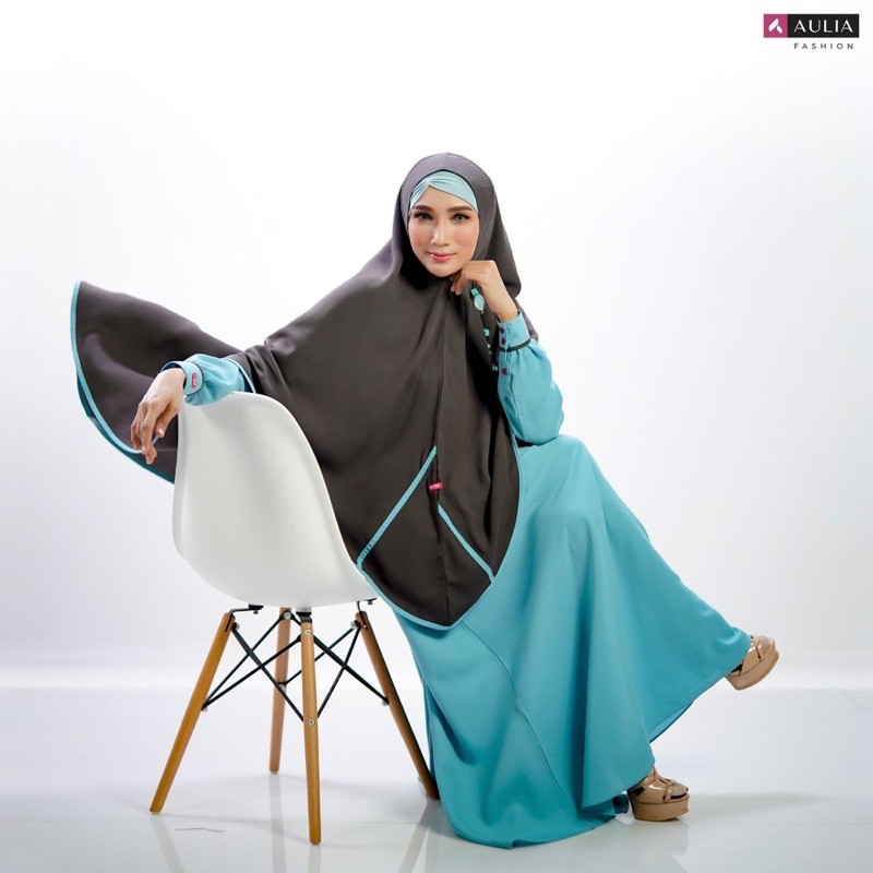 set gamis Aulia Fashion QAUREEN ICE BLUE