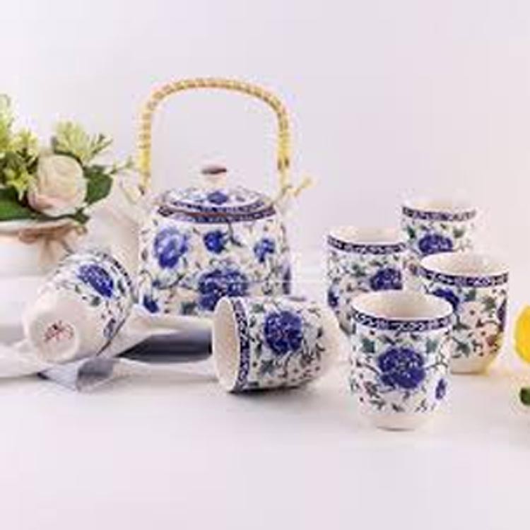 Tea Set Jepang Keramik Capodimonte isi 8 pcs