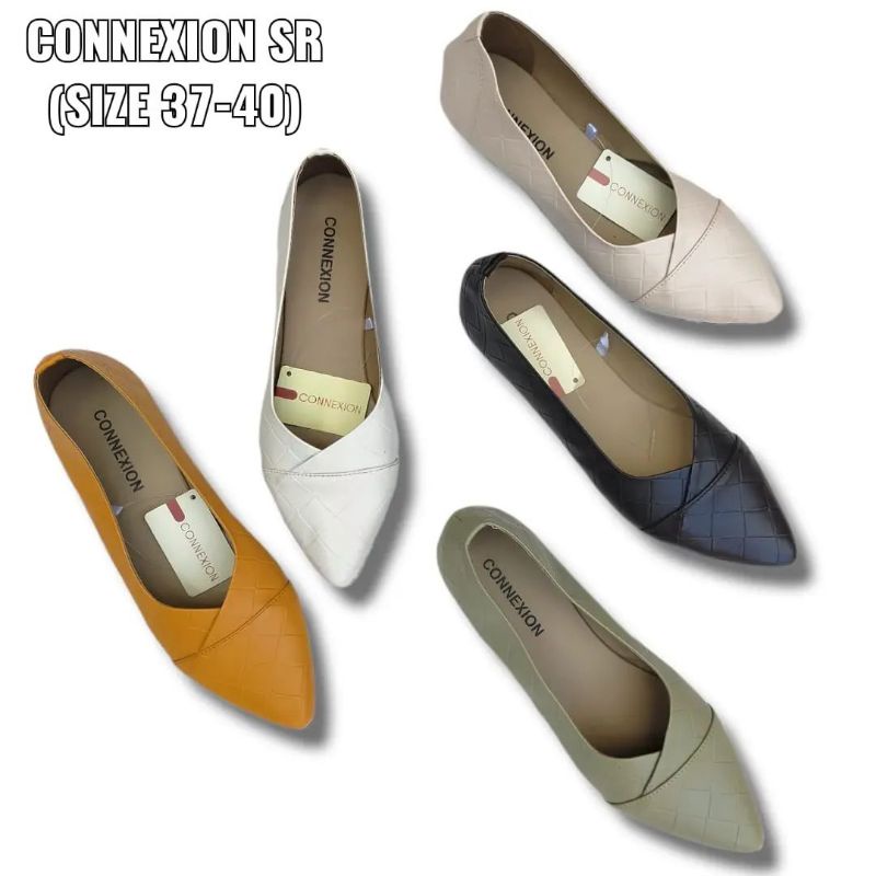 Promo Sepatu Flat Wanita Connexion Cantik Simple Keren Sepatu Kerja Main