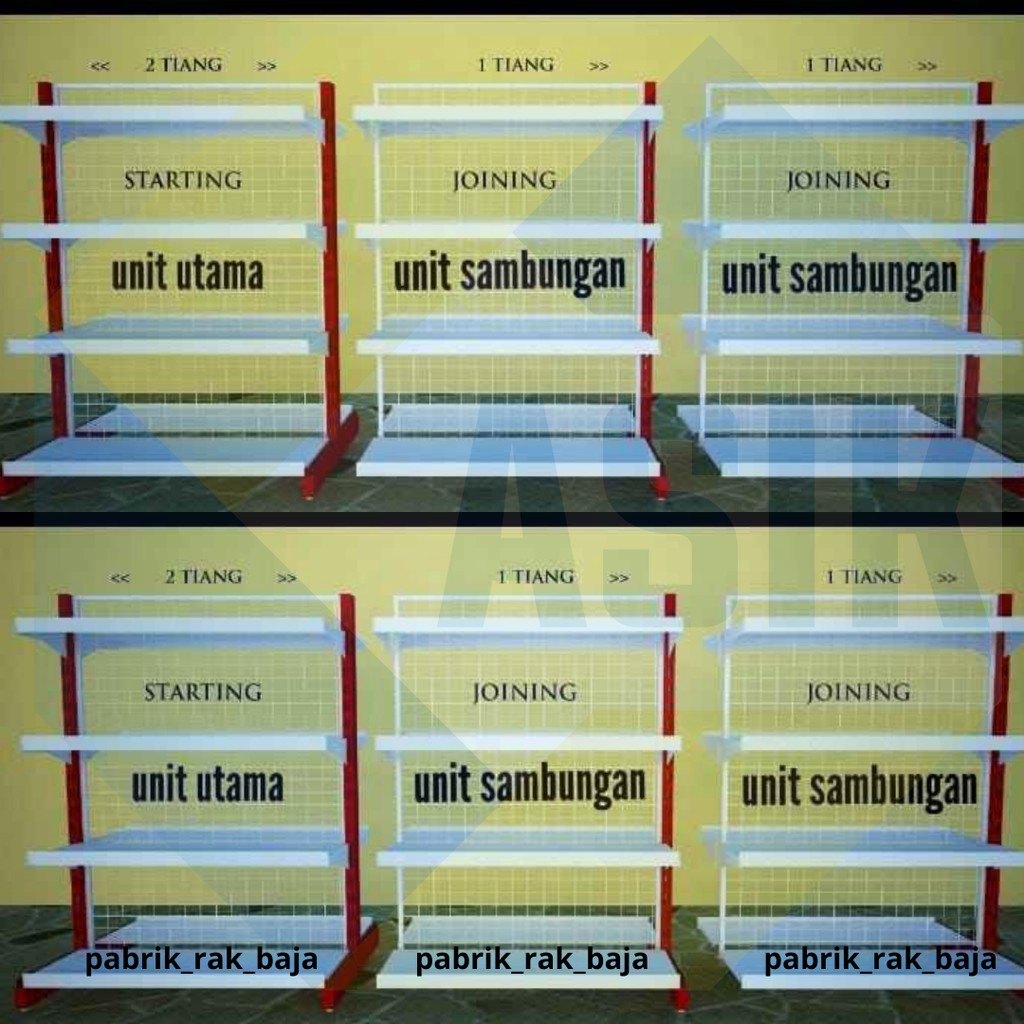 [SAMBUNG / JOIN] Rak Minimarket / Rak Gondola / Rak Toko / Rak Display 1 sisi