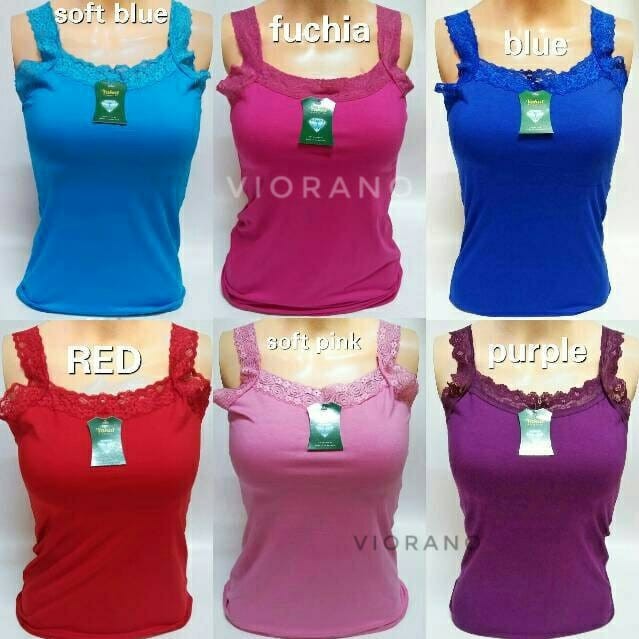 Termurah Tanktop Renda Wanita Harga Murah All Size Tengtop Cewek Camisol Tali Renda Tentop Dalaman