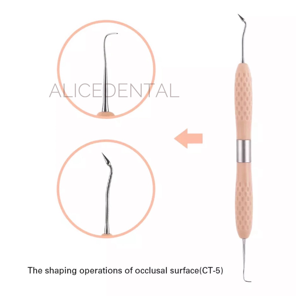 HIGH QUALITY Composite filling instrument titanium anti lengket non sticky dental restorative resin komposit carving instrumen tambal gigi condensa fissura applica misura eccesso modella alat tambal gigi