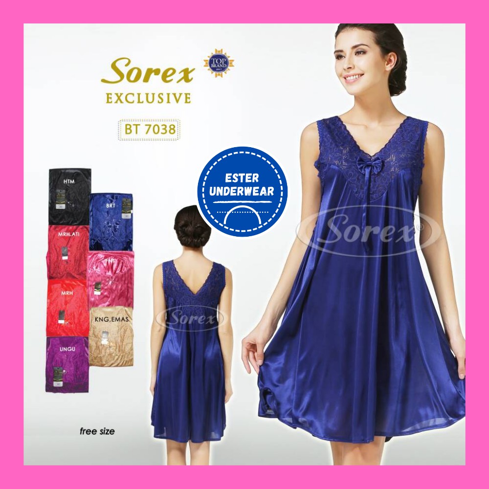 Baju Tidur wanita satin Lingerie Sorex Exlusive BT 7038 ISI-1PCS
