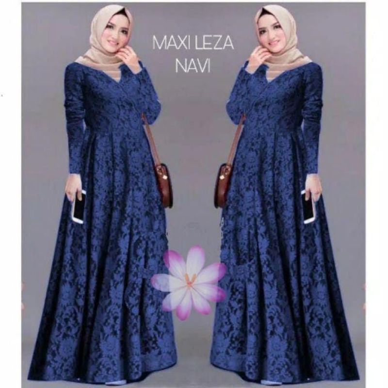 MAXI LEZA /GAMIS FULL BRUKAT /GAMIS LEBARAN /GAMIS UNDANGAN /GAMIS KONDANGAN