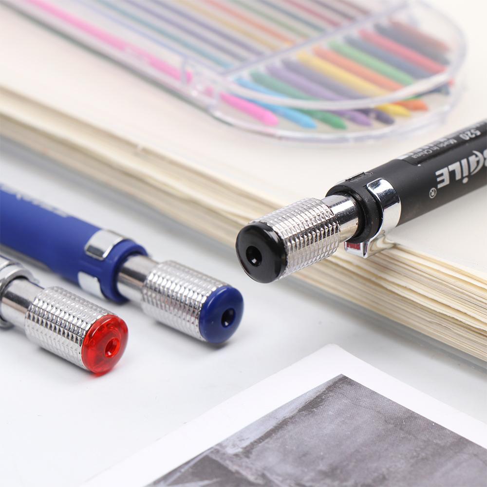 Top Mekanik Pensil Multicolor Alat Tulis Halus Refill Otomatis