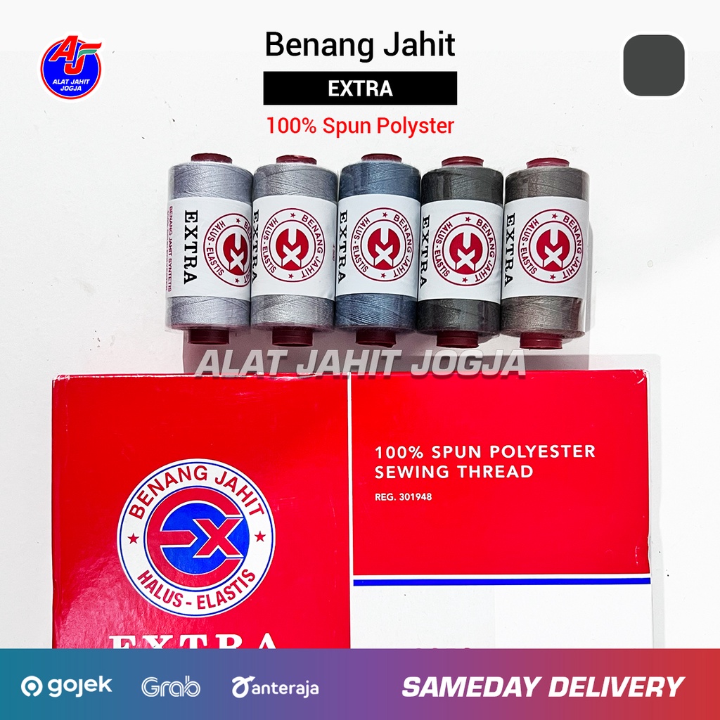 Jual Benang Jahit Extra Abu Abu Grey Yard Original Shopee Indonesia