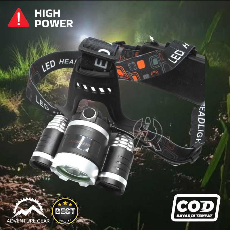 Senter Kepala TaffLed T6 LED 5000 Lumens Headlamp High Power Cree