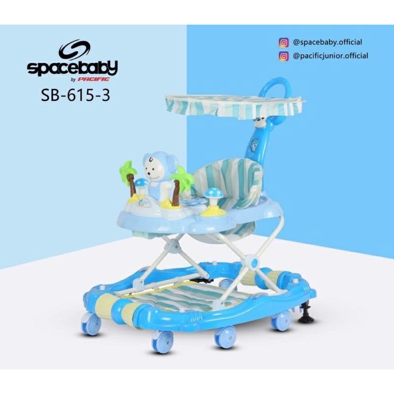 Spacebaby SB615-3 Baby Walker - Alat Bantu Jalan Bayi