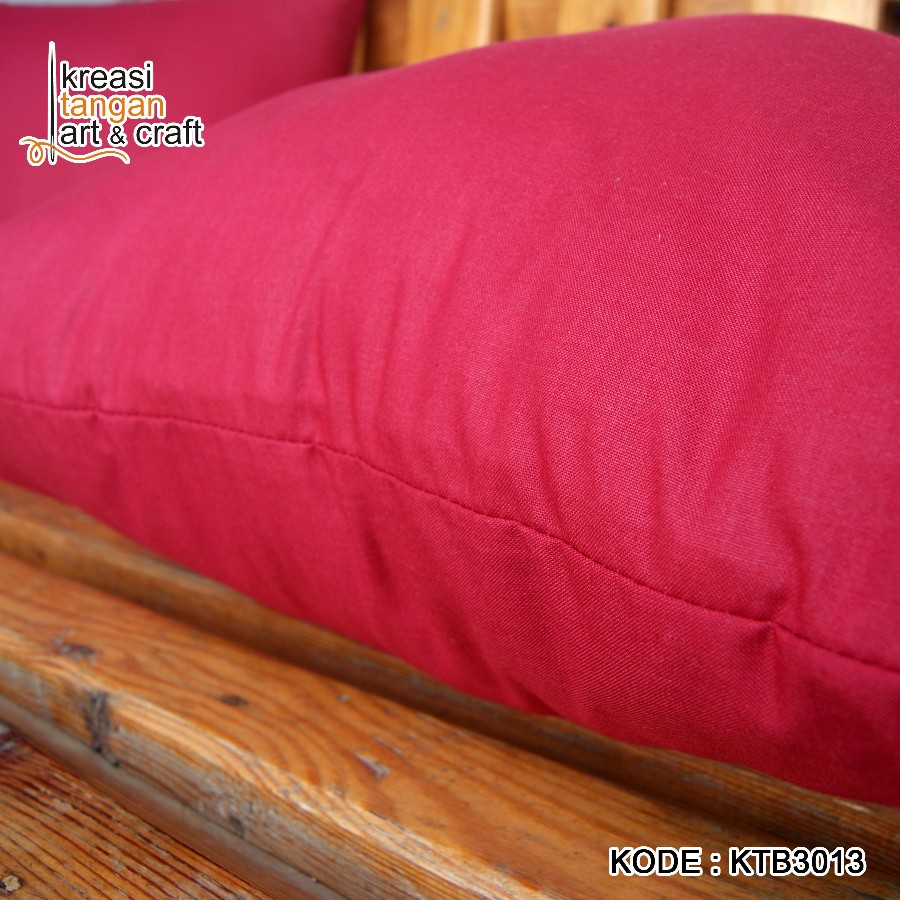 SARUNG BANTAL SOFA POLOS 30x50 40x40, 45x45, 50x50, 60x60, 70x70 Royal Red KTB3013