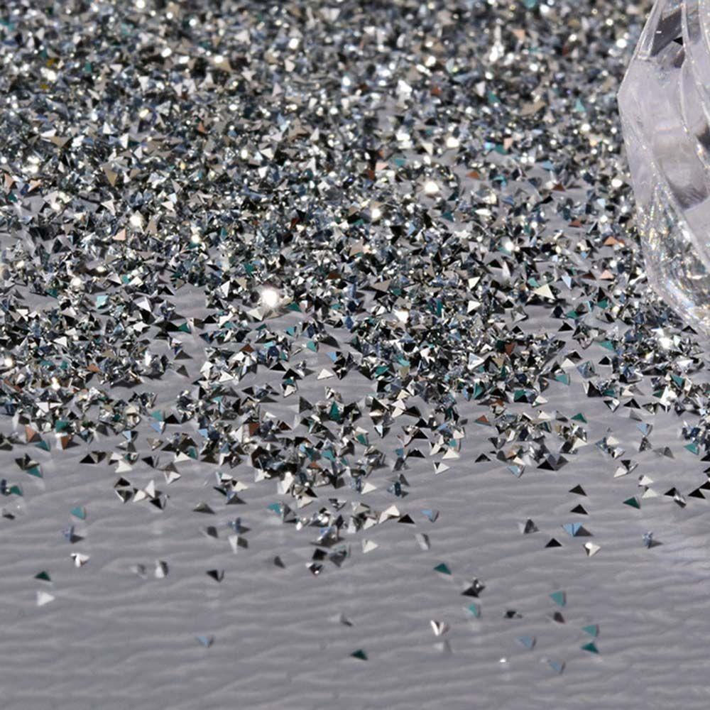 Mxbeauty Manik-Manik Kristal Berlian Imitasi 3D Bentuk Segitiga Untuk Dekorasi Nail Art DIY