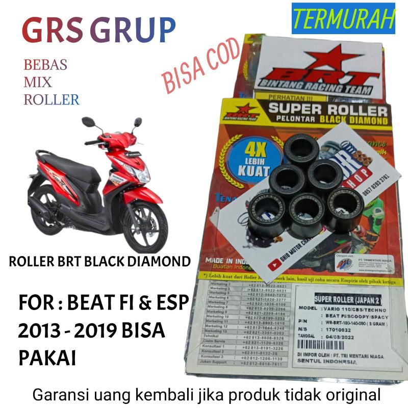 ROLLER BRT BEAT FI ESP ECERAN ROLER BRT SCOOPY FI 2014-2019 BEAT FI  VARIO 110 FI/ VARIO KARBU 110 CBS TECHNO BEAT POP,  BEAT STRET FI SPACY FI RORER ROLER LOLER LOLLER BRT ORIGINAL ROLLER VARIO 110 FI - SCOOPY 2020 SPACY FI BEAT STREE T8 9 10 11 13 GRAM