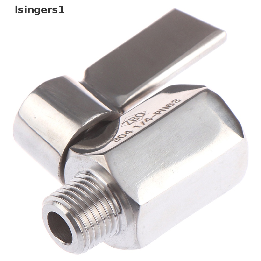 (lsingers1) Katup Bola Mini NPT Male / Female Bahan Stainless Steel 304 Ukuran 1 / 4 &quot;