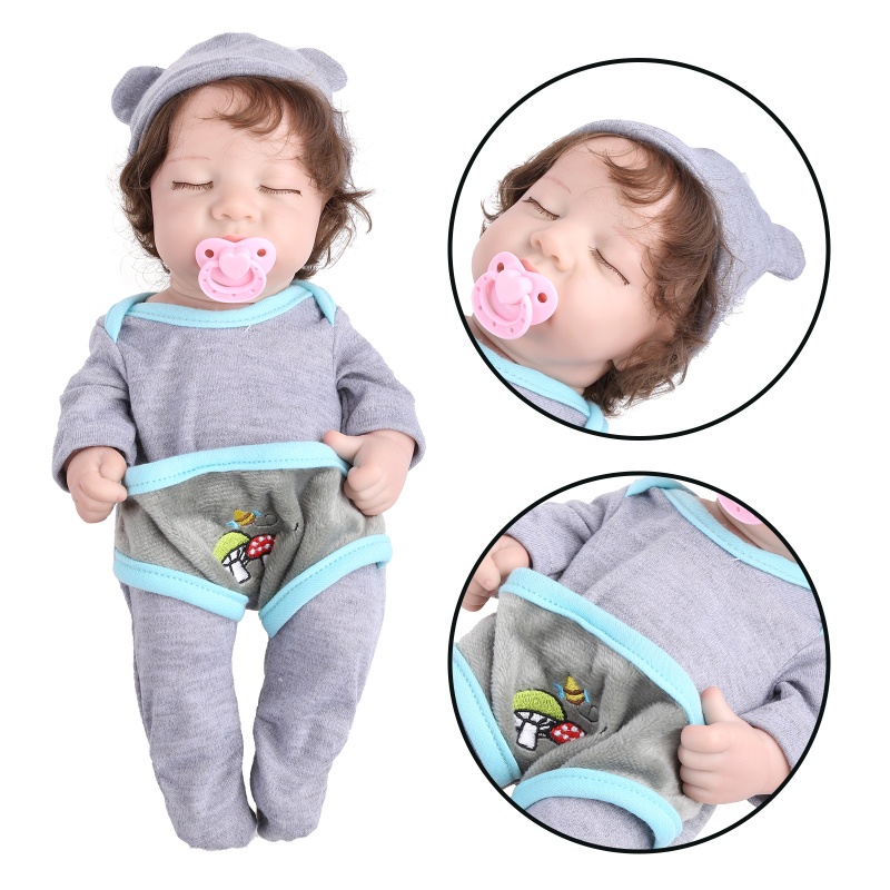 Mary 30cm/11.81in Realisitc Untuk Boneka Tidur Vinyl Aksesoris Mainan Dapat Dicuci Untuk Boneka Look