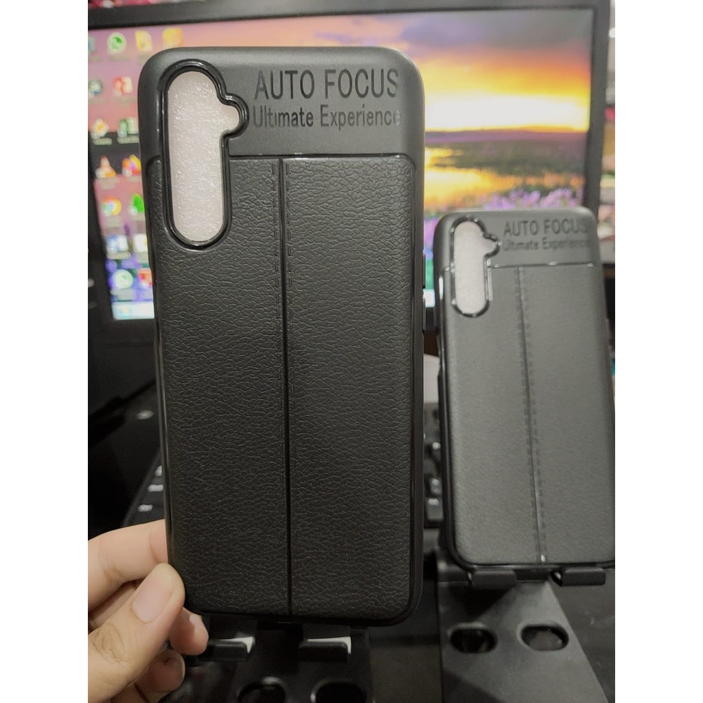 AutoFokus Realme 6 Pro 6.6 inchi Leather Soft Case Realme 6 Pro AUTOFOCUS Motif Kulit Jeruk